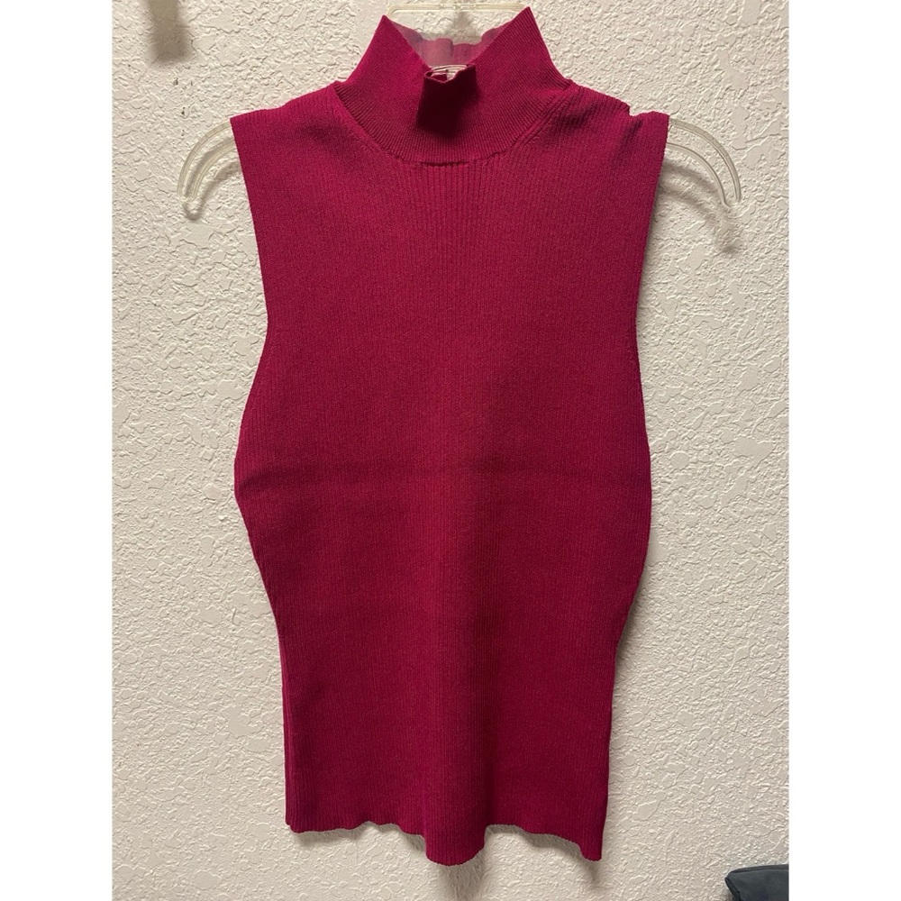 Express Fitted Ribbed Mock Neck Sweater Tank